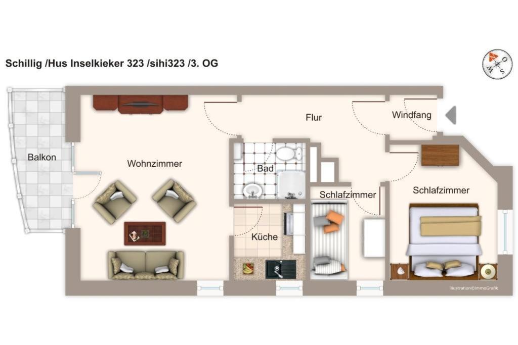 Hus Inselkieker Hus Inselkieker 323 Apartment ชิลลิคช์ ภายนอก รูปภาพ